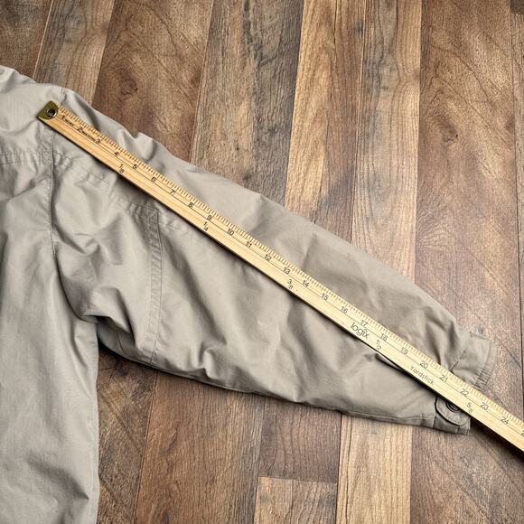 Vintage Members Only Bomber Jacket Men's Medium Beige Flannel Lined Hooded 6224 - Picture 16 of 16